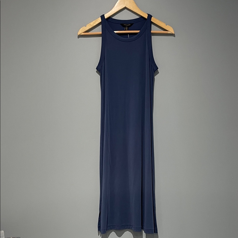 Banana Republic Navy Sleeveless Midi Tank Dress